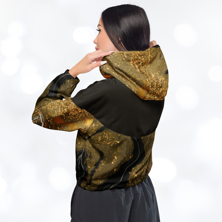 Gold Marble Women’s cropped windbreaker