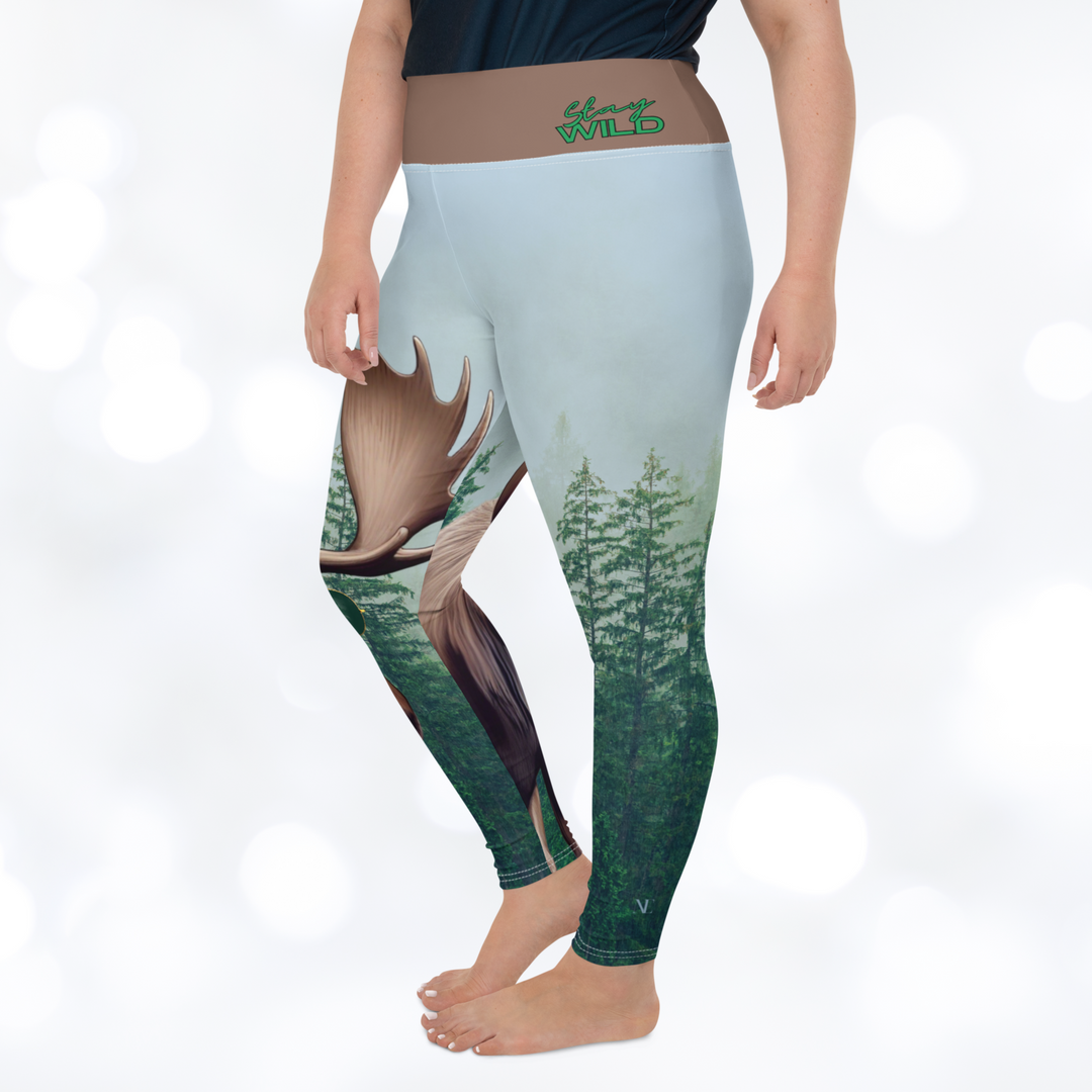 MOOSE 'STAY WILD' Plus Size Leggings