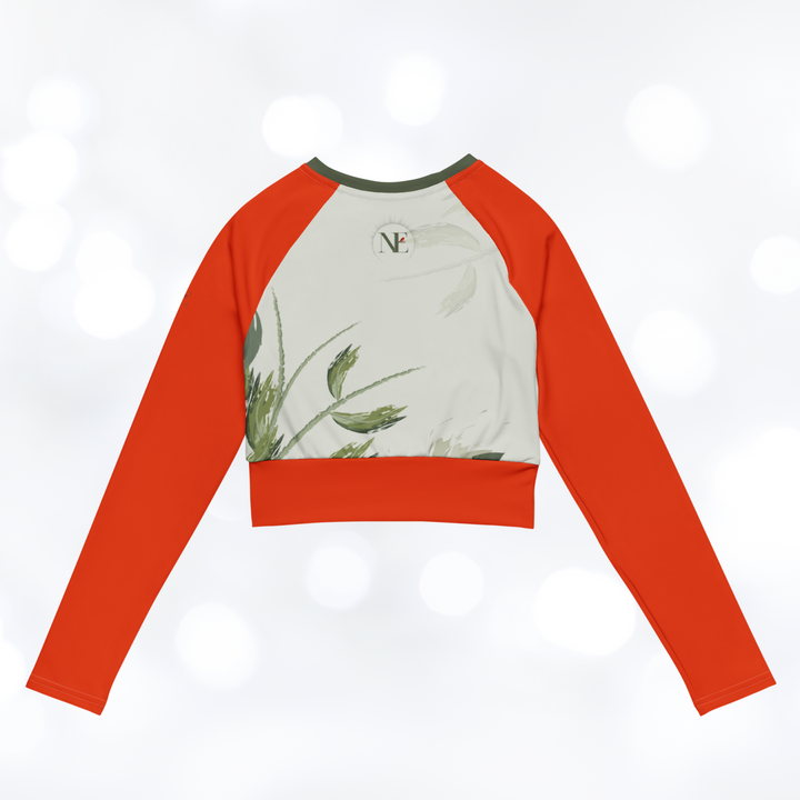 Cardinal Recycled long-sleeve crop top