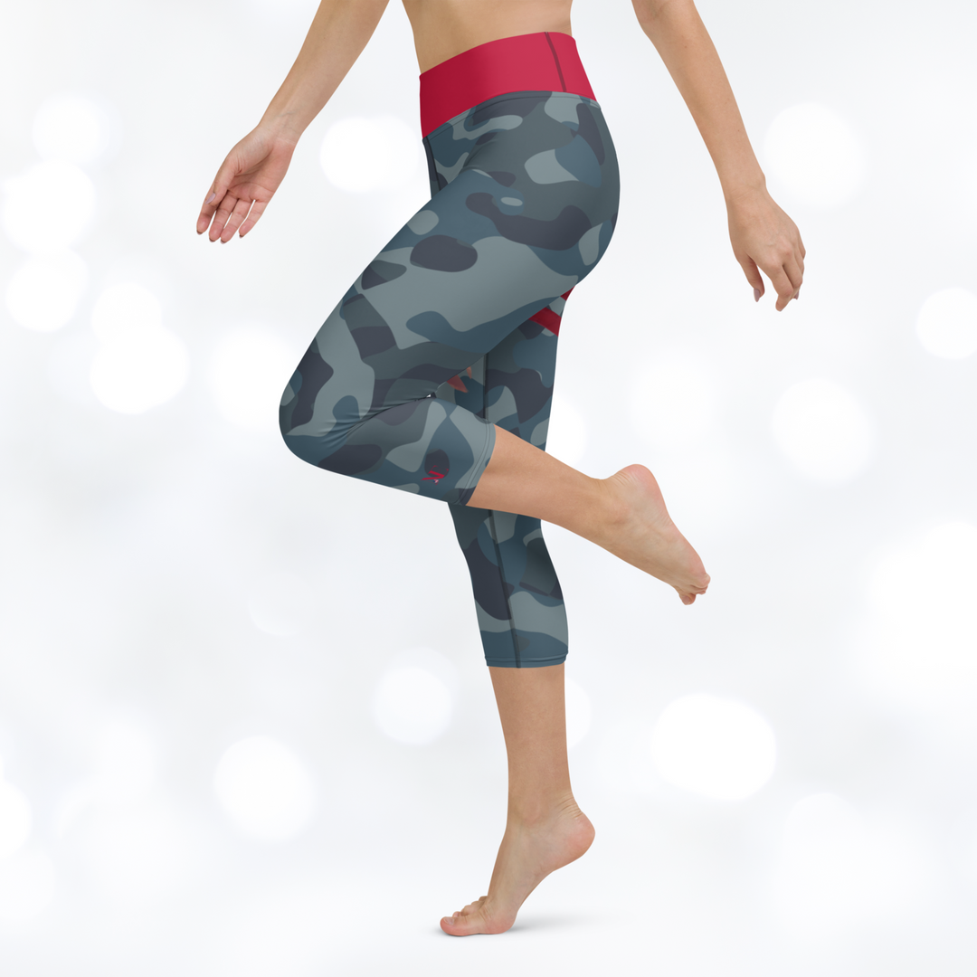 American Flag Camouflage Yoga Capri Leggings