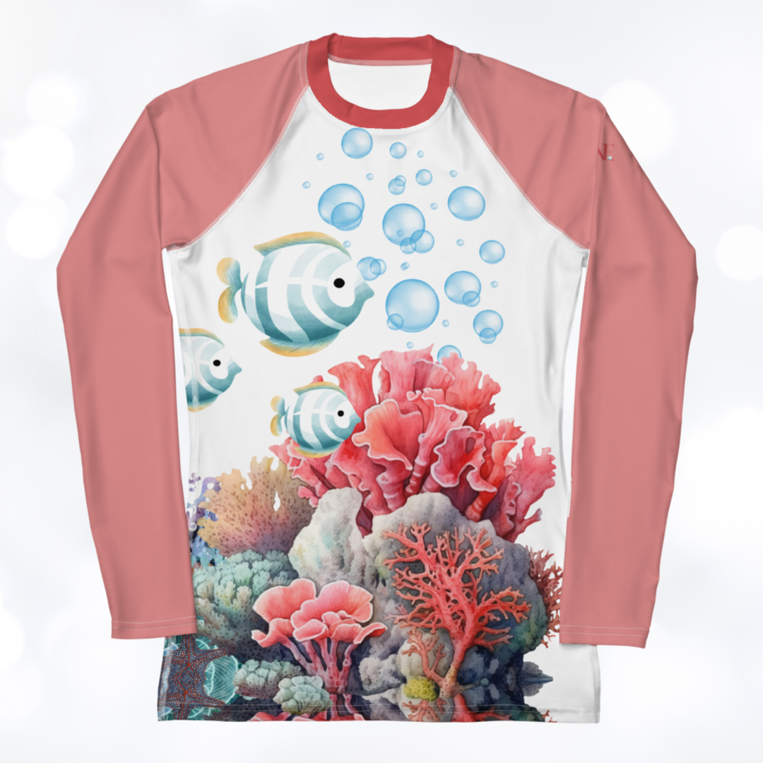 Ocean 'coral' Women's Rash Guard