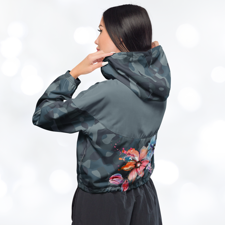 Camouflage Flower Women’s cropped windbreaker