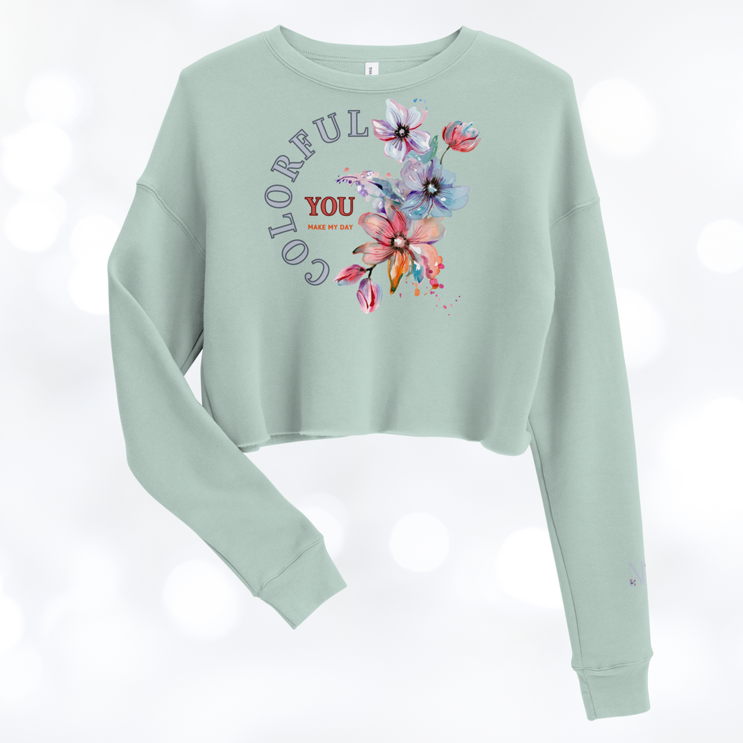 Floral Crop Sweatshirt