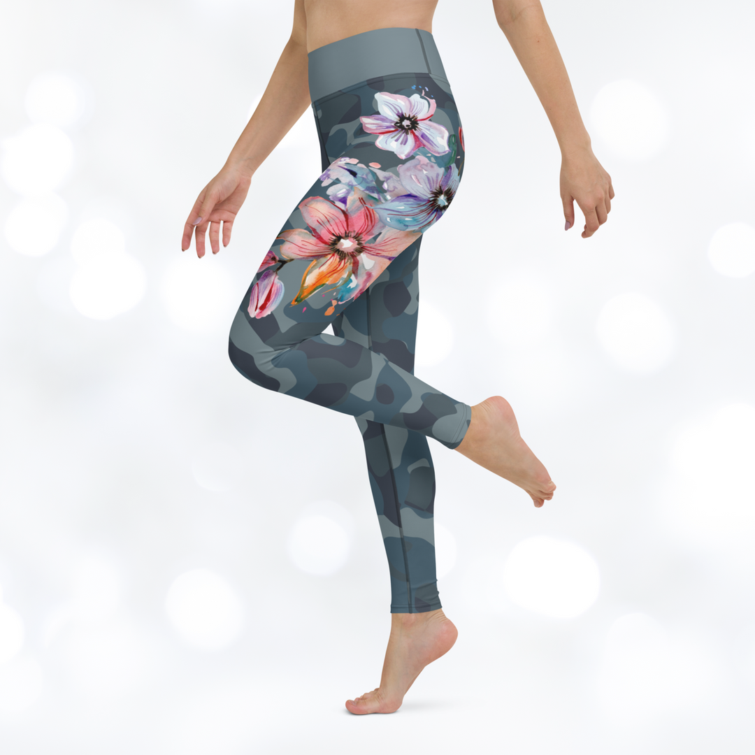 Camouflage Flower Yoga Leggings