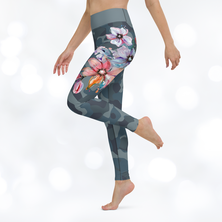 Camouflage Flower Yoga Leggings