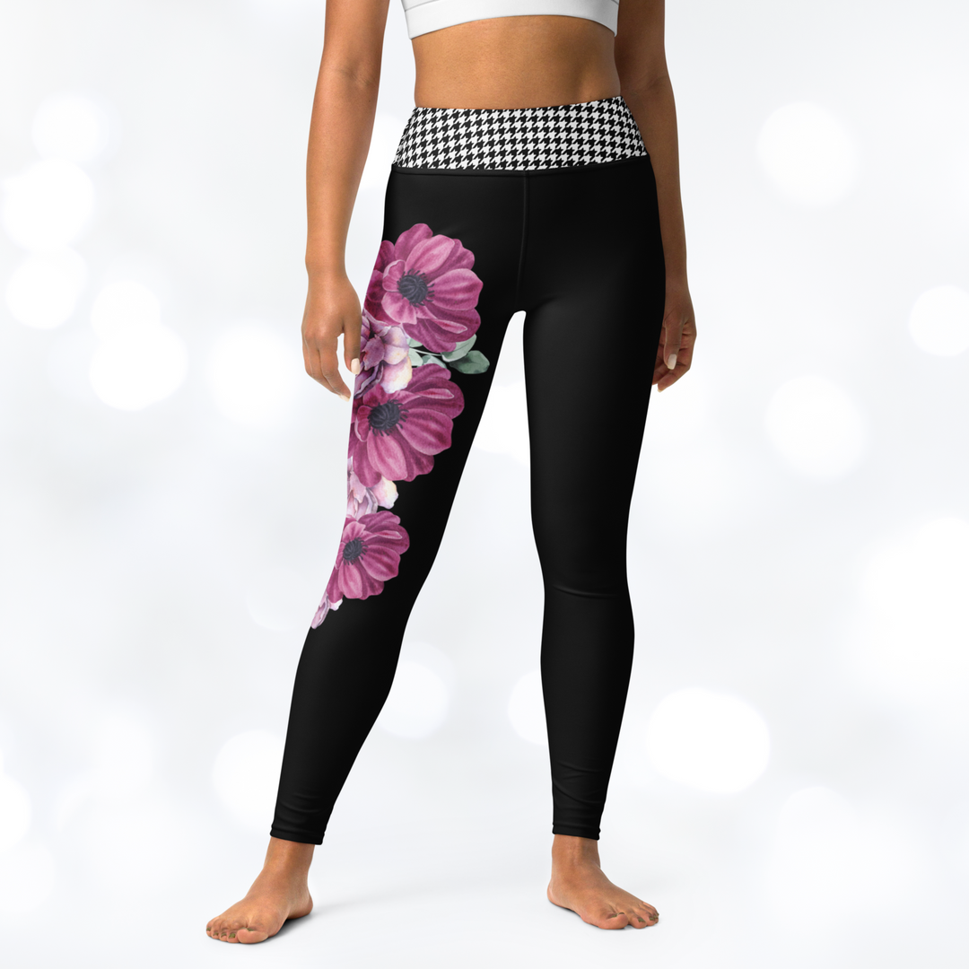 Bloom Houndstooth Yoga Leggings