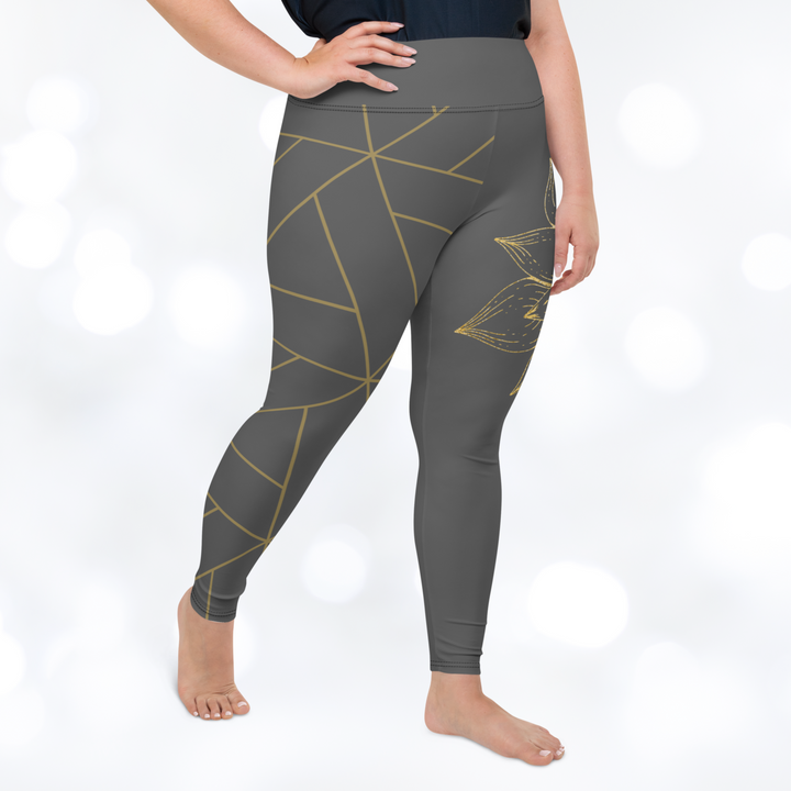 GOLDEN FLOWER II Plus Size Leggings