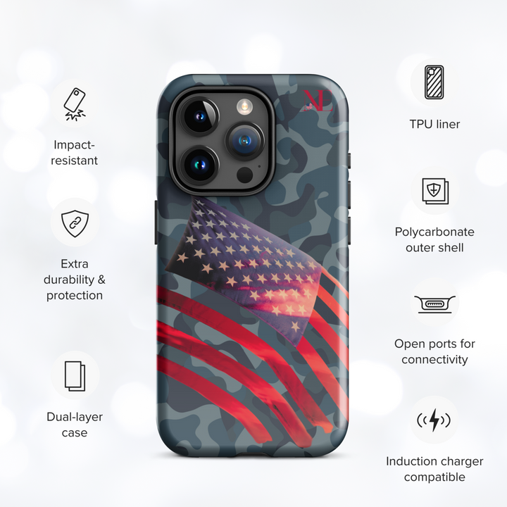 American Flag Camouflage Tough Case for iPhone®