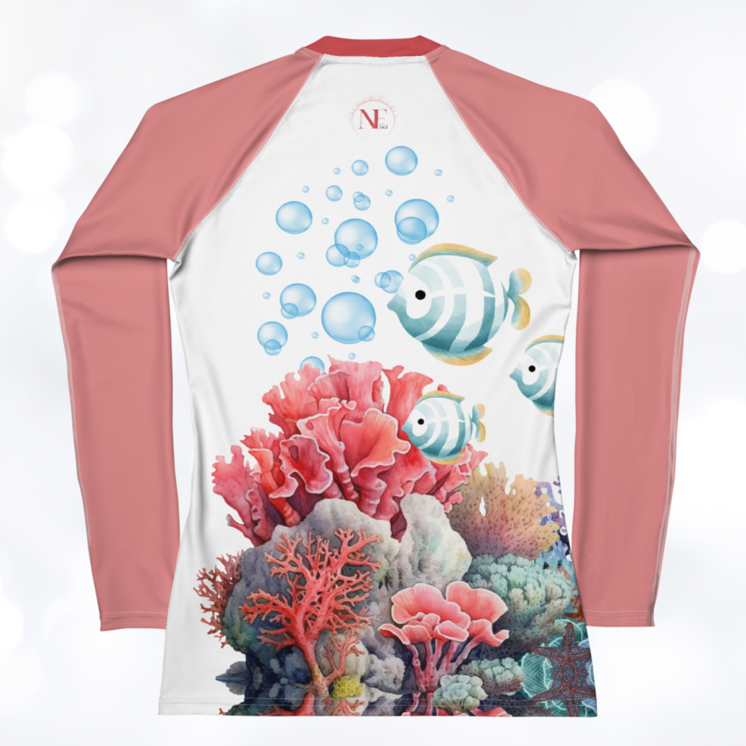 Ocean 'coral' Women's Rash Guard