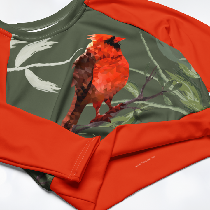 Cardinal II Recycled long-sleeve crop top