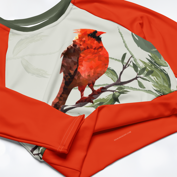 Cardinal Recycled long-sleeve crop top