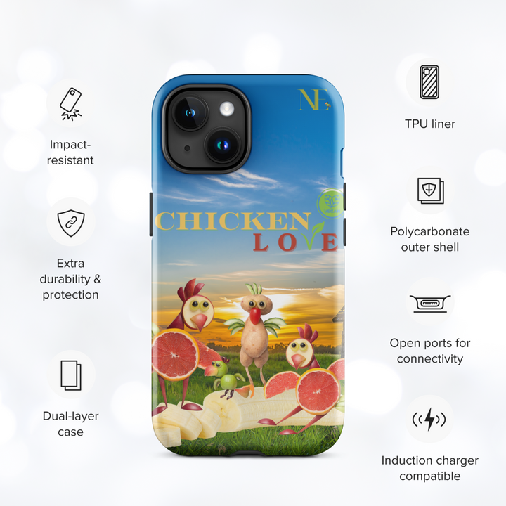 CHICKEN LOVE 'VEGAN' Tough Case for iPhone®