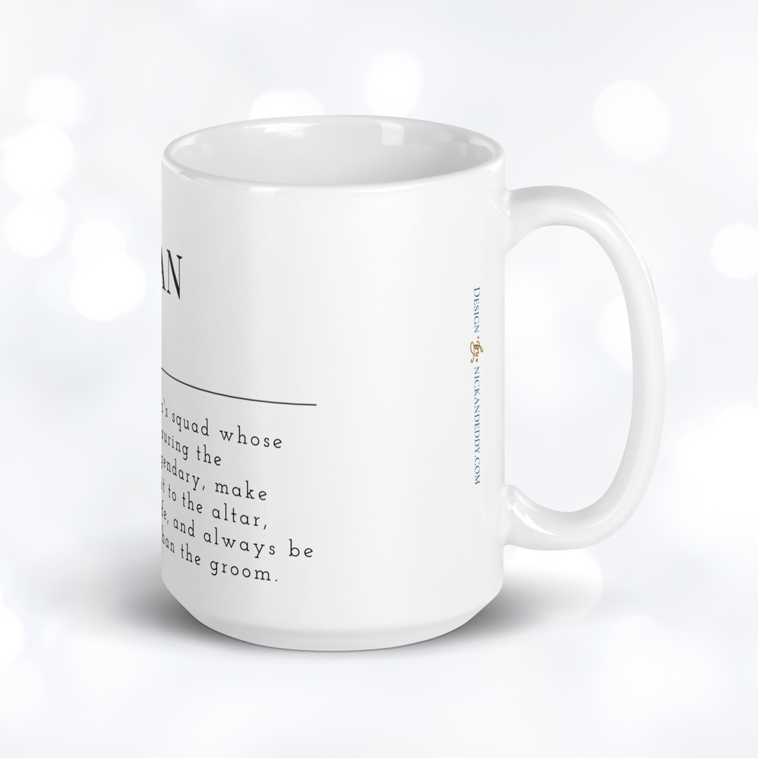 BEST MAN Definition Mug