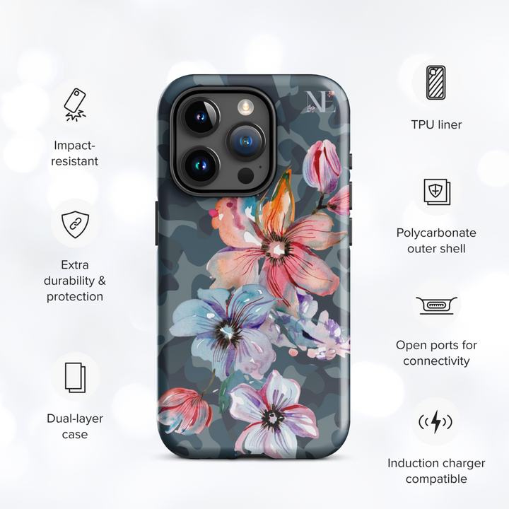 Camouflage Flower Tough Case for iPhone®