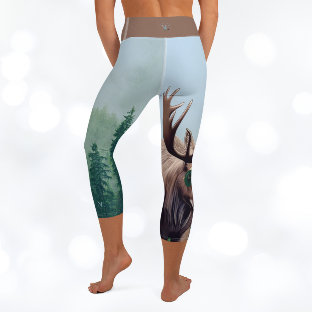 Moose 'Stay Wild' Yoga Capri Leggings