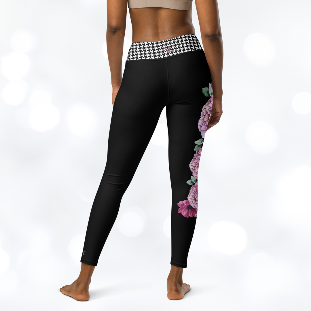 Bloom Houndstooth Yoga Leggings