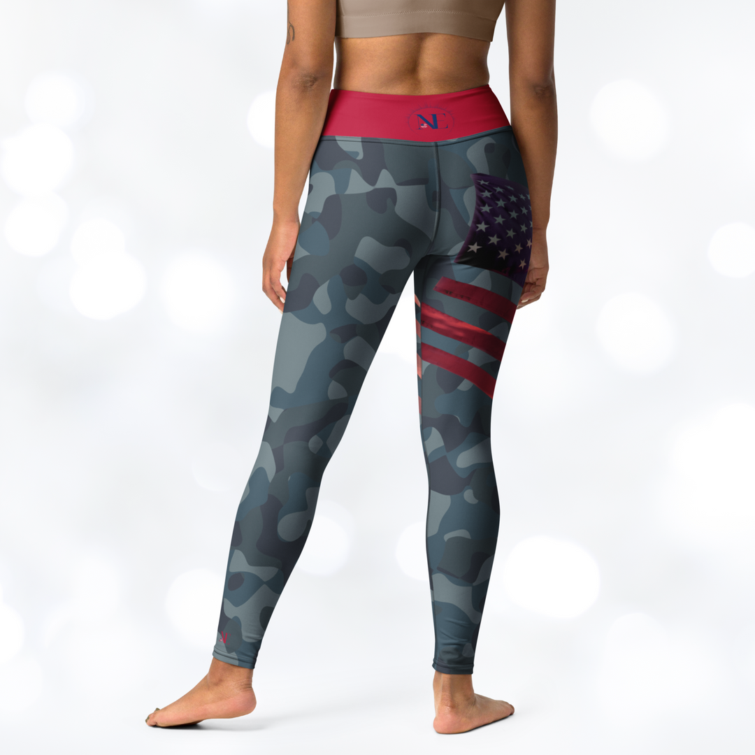 American Flag Camouflage Yoga Leggings