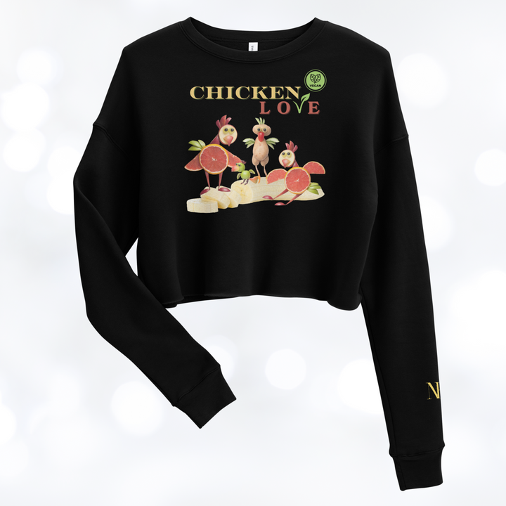 CHICKEN LOVE 'VEGAN' Crop Sweatshirt