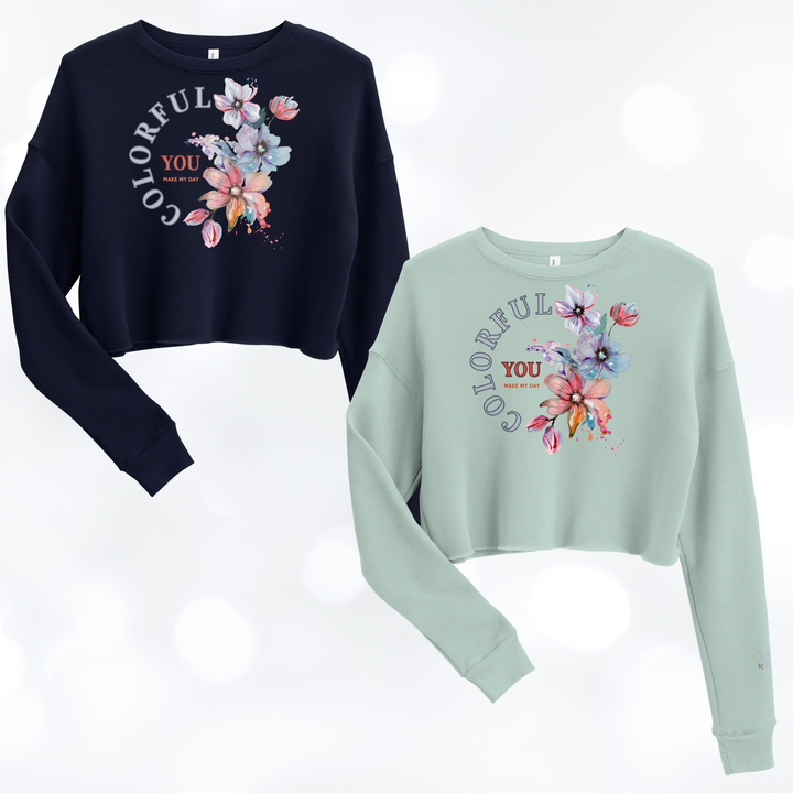 Floral Crop Sweatshirt