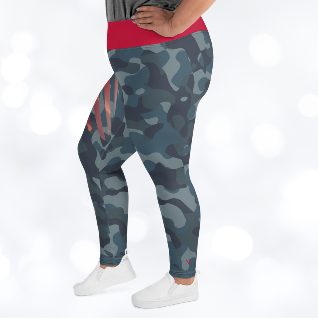 AMERICAN FLAG CAMOUFLAGE Plus Size Leggings