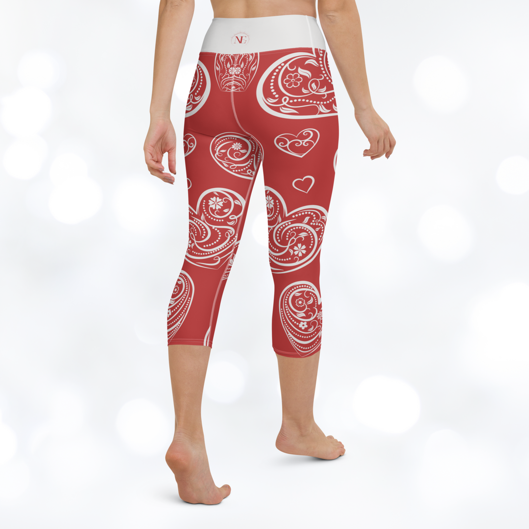 Hearts Yoga Capri Leggings