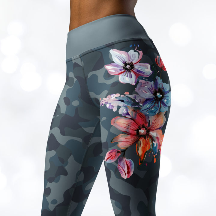 Camouflage Flower Yoga Leggings