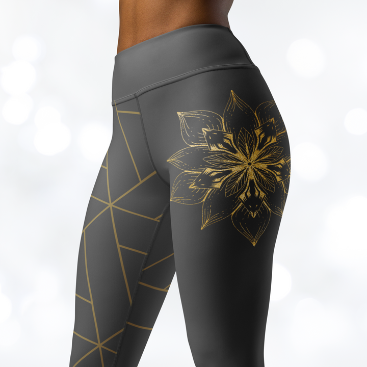 Golden Flower II Yoga Leggings