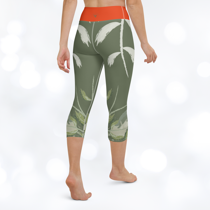 CARDINAL GREEN II Yoga Capri Leggings