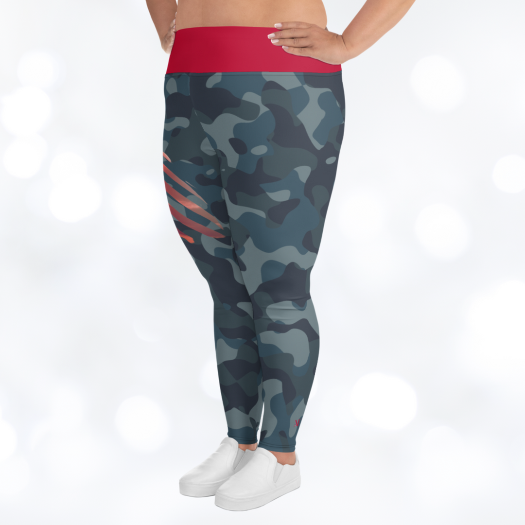 AMERICAN FLAG CAMOUFLAGE Plus Size Leggings