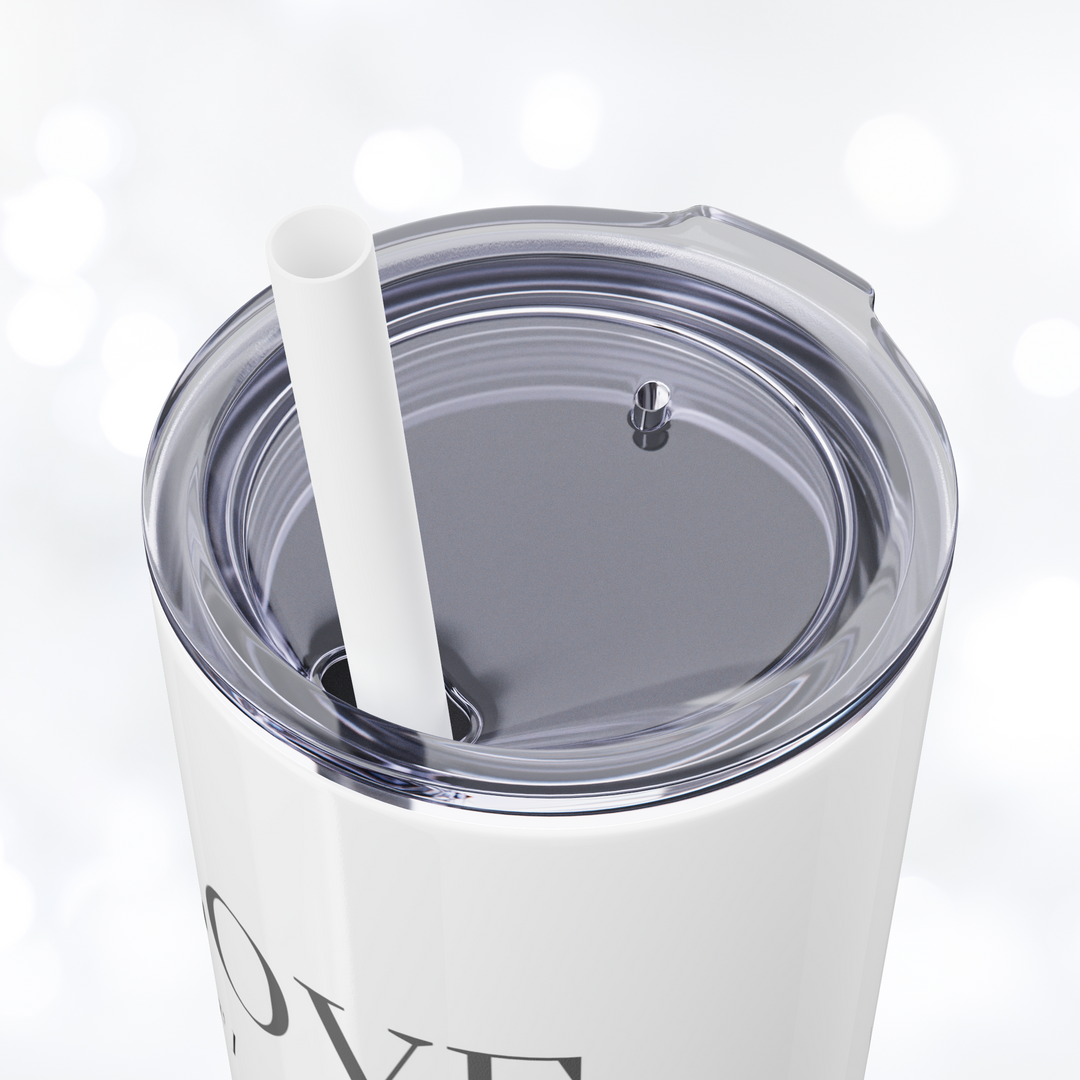 LOVE V2 Skinny Tumbler with Straw 20oz