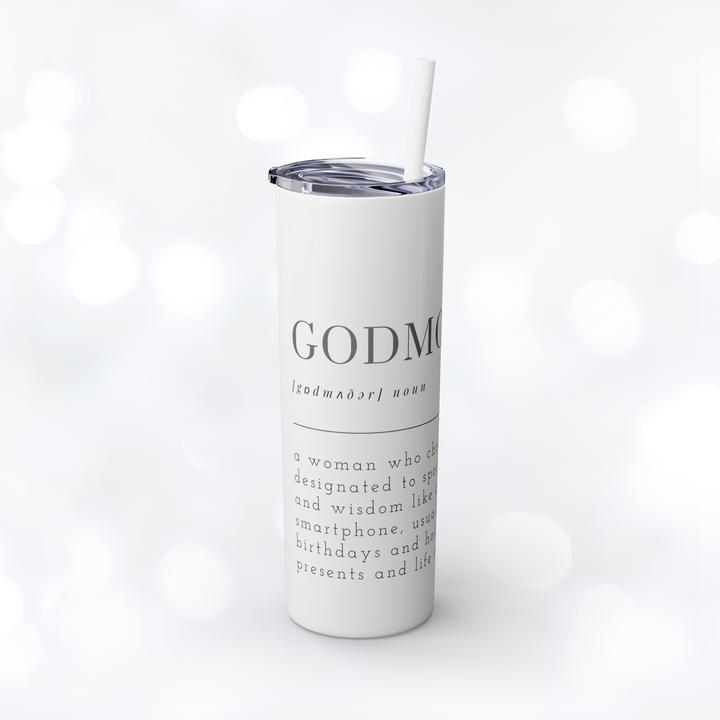 GODMOTHER Skinny Tumbler with Straw 20oz