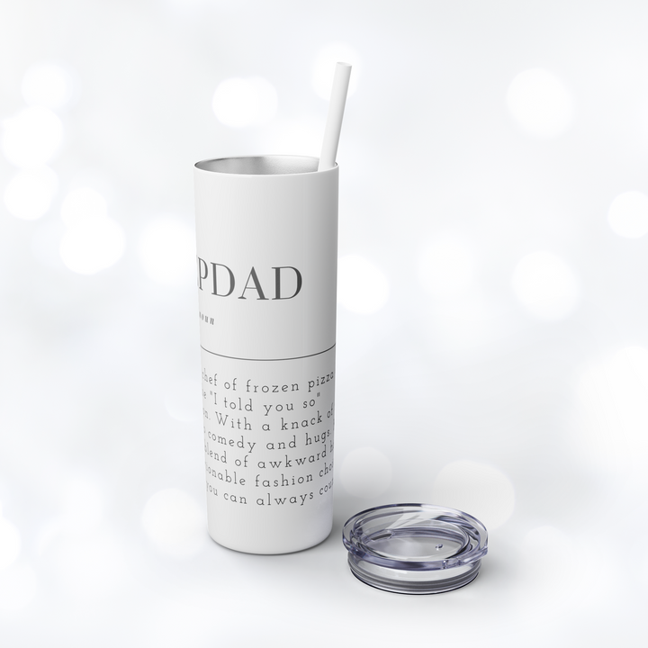 STEPDAD Skinny Tumbler with Straw 20oz