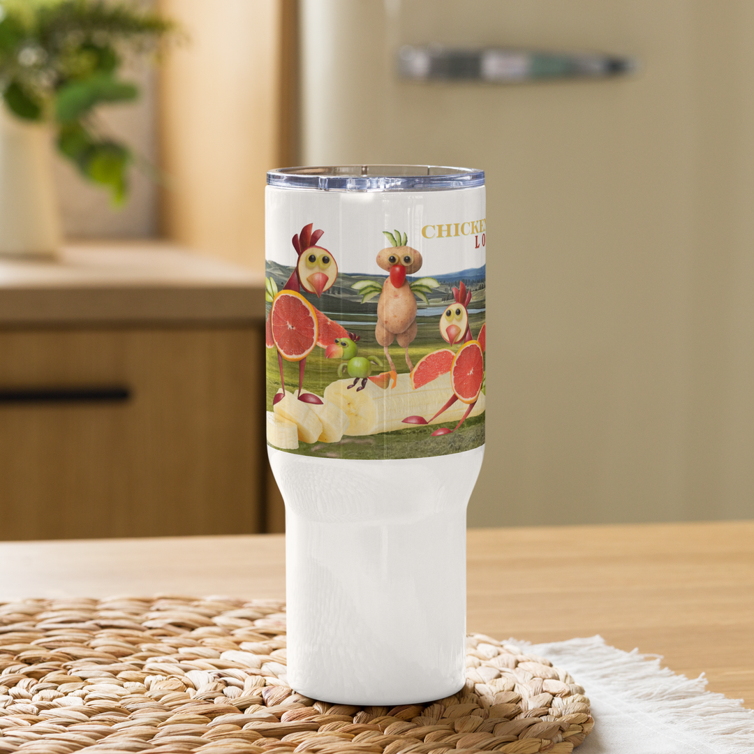 CHICKEN LOVE 'VEGAN' Tumbler with Handle