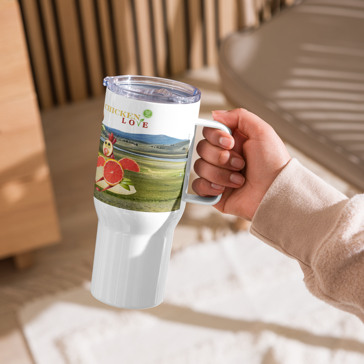 CHICKEN LOVE 'VEGAN' Tumbler with Handle