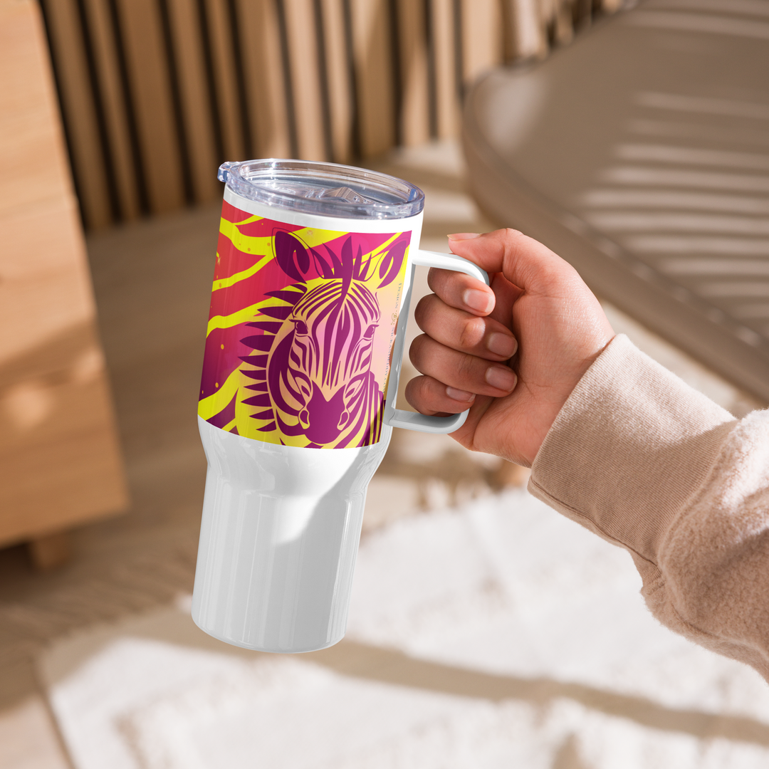 ZEBRA SUMMER Tumbler with handle