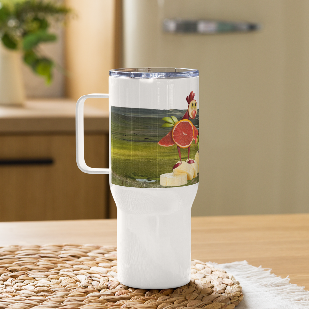 CHICKEN LOVE 'VEGAN' Tumbler with Handle